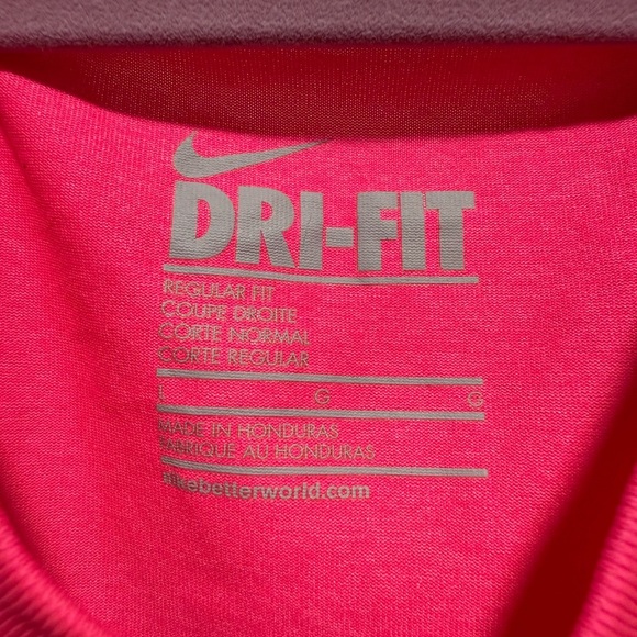 Nike Pink Dri-Fit Short Sleeve Tee - Picture 2 of 3